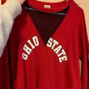 Ohio State mesh crew neck